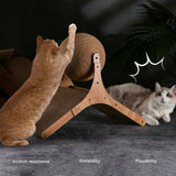 Maxbell Cat Scratcher Toy Interactive Pet Toy Claw Grinding Climbing Scratching Ball