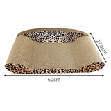 Maxbell Cat Scratcher Sofa Pad Scratching Board Corrugated Bed Grind Claws Leopard Print