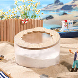 Maxbell Hamster Sand Bath Toilet Bath House Bathtub for Squirrels Mice Chinchilla white