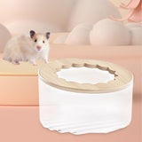 Maxbell Hamster Sand Bath Toilet Bath House Bathtub for Squirrels Mice Chinchilla white