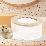 Maxbell Hamster Sand Bath Toilet Bath House Bathtub for Squirrels Mice Chinchilla white