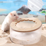 Maxbell Hamster Sand Bath Toilet Bath House Bathtub for Squirrels Mice Chinchilla white