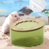 Maxbell Hamster Sand Bath Toilet Bath House Bathtub for Squirrels Mice Chinchilla green