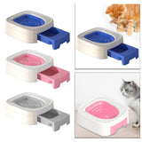 Maxbell Cat Litter Tray Cat Toilet Training Litter Pan Portable Cats Litter Box Blue