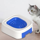 Maxbell Cat Litter Tray Cat Toilet Training Litter Pan Portable Cats Litter Box Blue