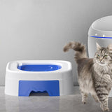 Maxbell Cat Litter Tray Cat Toilet Training Litter Pan Portable Cats Litter Box Blue