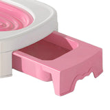 Maxbell Cat Litter Tray Cat Toilet Training Litter Pan Portable Cats Litter Box Pink