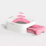 Maxbell Cat Litter Tray Cat Toilet Training Litter Pan Portable Cats Litter Box Pink