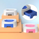 Maxbell Cat Litter Tray Cat Toilet Training Litter Pan Portable Cats Litter Box Pink