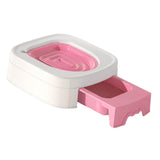 Maxbell Cat Litter Tray Cat Toilet Training Litter Pan Portable Cats Litter Box Pink