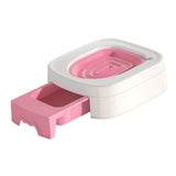 Maxbell Cat Litter Tray Cat Toilet Training Litter Pan Portable Cats Litter Box Pink
