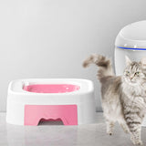 Maxbell Cat Litter Tray Cat Toilet Training Litter Pan Portable Cats Litter Box Pink