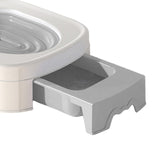 Maxbell Cat Litter Tray Cat Toilet Training Litter Pan Portable Cats Litter Box Grey