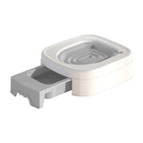 Maxbell Cat Litter Tray Cat Toilet Training Litter Pan Portable Cats Litter Box Grey