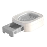 Maxbell Cat Litter Tray Cat Toilet Training Litter Pan Portable Cats Litter Box Grey
