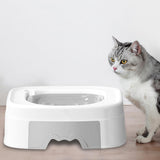 Maxbell Cat Litter Tray Cat Toilet Training Litter Pan Portable Cats Litter Box Grey