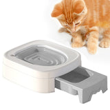 Maxbell Cat Litter Tray Cat Toilet Training Litter Pan Portable Cats Litter Box Grey