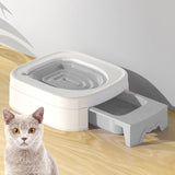 Maxbell Cat Litter Tray Cat Toilet Training Litter Pan Portable Cats Litter Box Grey