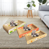 Maxbell Durable Cat Scratch Board Scratch Board Couch Bed for Kitty Training Kitten Red