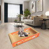 Maxbell Durable Cat Scratch Board Scratch Board Couch Bed for Kitty Training Kitten Red