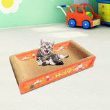 Maxbell Durable Cat Scratch Board Scratch Board Couch Bed for Kitty Training Kitten Red