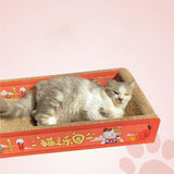 Maxbell Durable Cat Scratch Board Scratch Board Couch Bed for Kitty Training Kitten Red