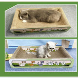 Maxbell Durable Cat Scratch Board Scratch Board Couch Bed for Kitty Training Kitten Yellow