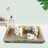 Maxbell Durable Cat Scratch Board Scratch Board Couch Bed for Kitty Training Kitten Yellow