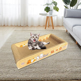 Maxbell Durable Cat Scratch Board Scratch Board Couch Bed for Kitty Training Kitten Yellow