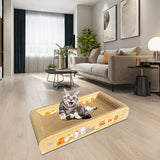 Maxbell Durable Cat Scratch Board Scratch Board Couch Bed for Kitty Training Kitten Yellow