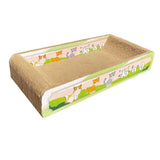 Maxbell Durable Cat Scratch Board Scratch Board Couch Bed for Kitty Training Kitten Green