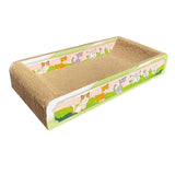 Maxbell Durable Cat Scratch Board Scratch Board Couch Bed for Kitty Training Kitten Green