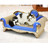 Maxbell Cat Scratch Pad Lounge Bed Cat Sofa Pet Bed for Kitty Rest Protect Furniture 60cmx29cmx30cm Blue