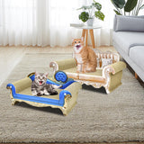 Maxbell Cat Scratch Pad Lounge Bed Cat Sofa Pet Bed for Kitty Rest Protect Furniture 70cmx28cmx31cm White