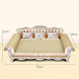 Maxbell Cat Scratch Pad Lounge Bed Cat Sofa Pet Bed for Kitty Rest Protect Furniture 70cmx28cmx31cm White
