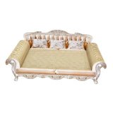 Maxbell Cat Scratch Pad Lounge Bed Cat Sofa Pet Bed for Kitty Rest Protect Furniture 70cmx28cmx31cm White