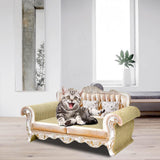 Maxbell Cat Scratch Pad Lounge Bed Cat Sofa Pet Bed for Kitty Rest Protect Furniture 70cmx28cmx31cm White