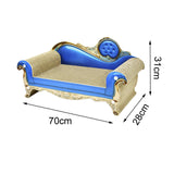 Maxbell Cat Scratch Pad Lounge Bed Cat Sofa Pet Bed for Kitty Rest Protect Furniture 70cmx28cmx31cm Blue