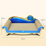 Maxbell Cat Scratch Pad Lounge Bed Cat Sofa Pet Bed for Kitty Rest Protect Furniture 70cmx28cmx31cm Blue