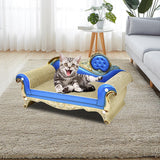 Maxbell Cat Scratch Pad Lounge Bed Cat Sofa Pet Bed for Kitty Rest Protect Furniture 70cmx28cmx31cm Blue