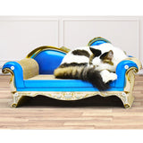 Maxbell Cat Scratch Pad Lounge Bed Cat Sofa Pet Bed for Kitty Rest Protect Furniture 70cmx28cmx31cm Blue