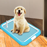 Maxbell Dog Toilet Training Potty Tray Small Animals Apartment Bunny Pet Litter Box Light Blue