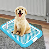 Maxbell Dog Toilet Training Potty Tray Small Animals Apartment Bunny Pet Litter Box Light Blue