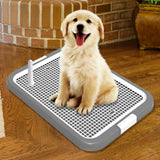 Maxbell Dog Toilet Training Potty Tray Small Animals Apartment Bunny Pet Litter Box Gray