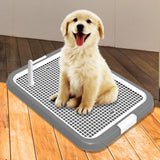 Maxbell Dog Toilet Training Potty Tray Small Animals Apartment Bunny Pet Litter Box Gray