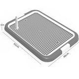Maxbell Dog Toilet Training Potty Tray Small Animals Apartment Bunny Pet Litter Box Gray