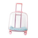 Maxbell Transparent Cat Trolley Case Dog Hiking Crate Small Animals Pet Carrier