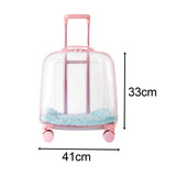 Maxbell Transparent Cat Trolley Case Dog Hiking Crate Small Animals Pet Carrier