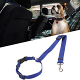 Maxbell Dog Car Seat Belt Practical Durable Leash Lightweight for Hiking Walking Blue