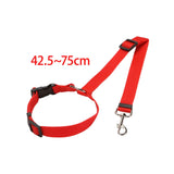 Maxbell Dog Car Seat Belt Practical Durable Leash Lightweight for Hiking Walking Red